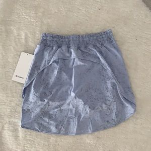 Lululemon Gravel Dust Pastel Blue Multi Hotty hot skirt